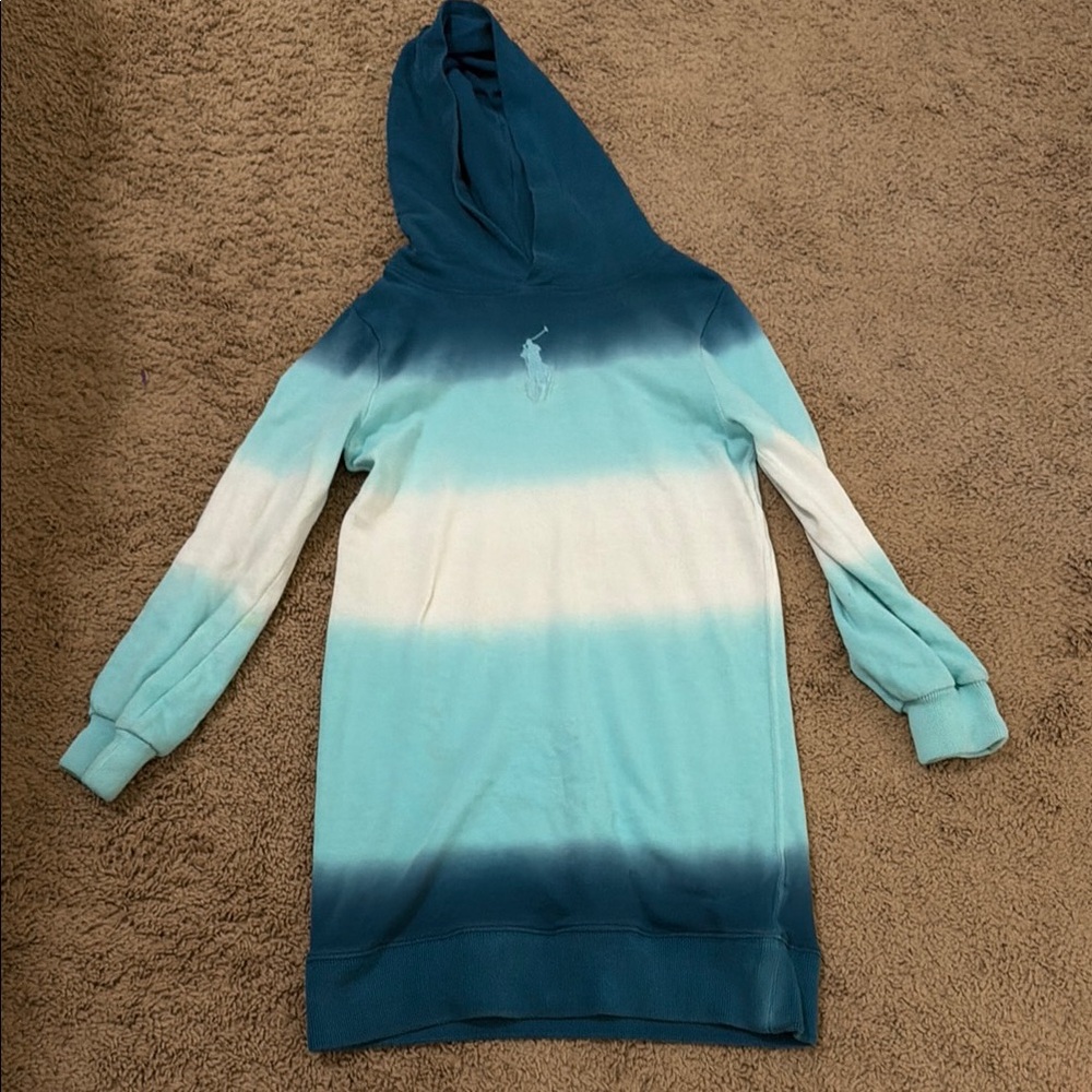 Polo Ralph Lauren Ombre Hooded Sweatshirt Dress